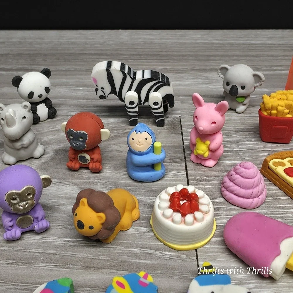 Animal Erasers And Other Erasers- Pets Pencil Erasers Puzzle Animals - 35+ Piece